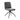 Drehstuhl – Dunkelgrauer Stoff, Schwarzes Metall, Gepolsterte Lehne - Aron | Kick Collection