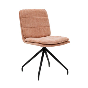 Esszimmerstuhl – Rosa Farbe, Texturstoff, 360° Drehfunktion - Aron | Kick Collection