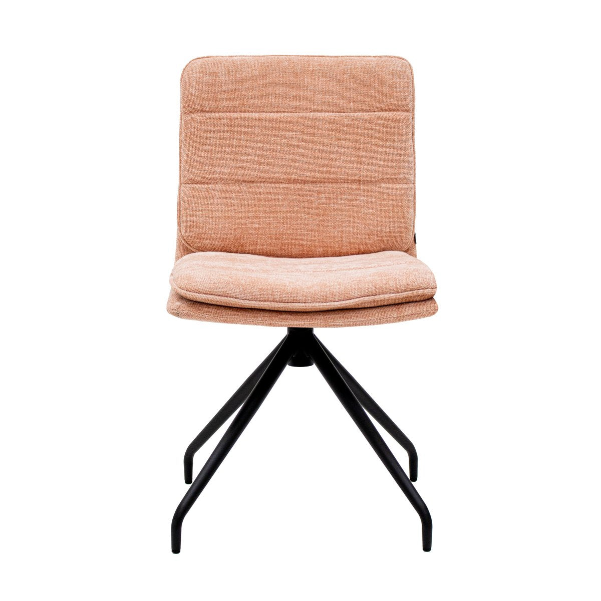 Esszimmerstuhl – Rosa Farbe, Texturstoff, 360° Drehfunktion - Aron | Kick Collection
