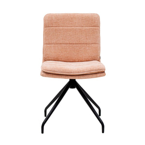 Esszimmerstuhl – Rosa Farbe, Texturstoff, 360° Drehfunktion - Aron | Kick Collection