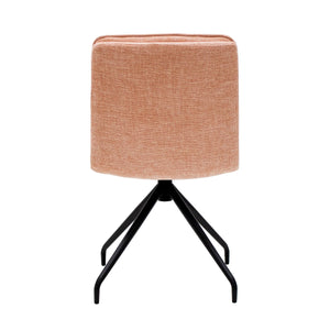 Esszimmerstuhl – Rosa Farbe, Texturstoff, 360° Drehfunktion - Aron | Kick Collection