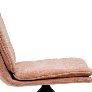 Esszimmerstuhl – Rosa Farbe, Texturstoff, 360° Drehfunktion - Aron | Kick Collection