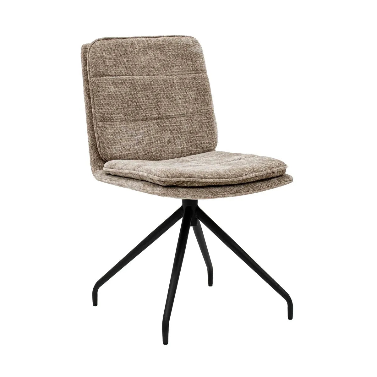 Esszimmerstuhl – Taupe Farbe, Texturstoff, 360° Drehfunktion - Aron | Kick Collection