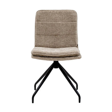 Esszimmerstuhl – Taupe Farbe, Texturstoff, 360° Drehfunktion - Aron | Kick Collection