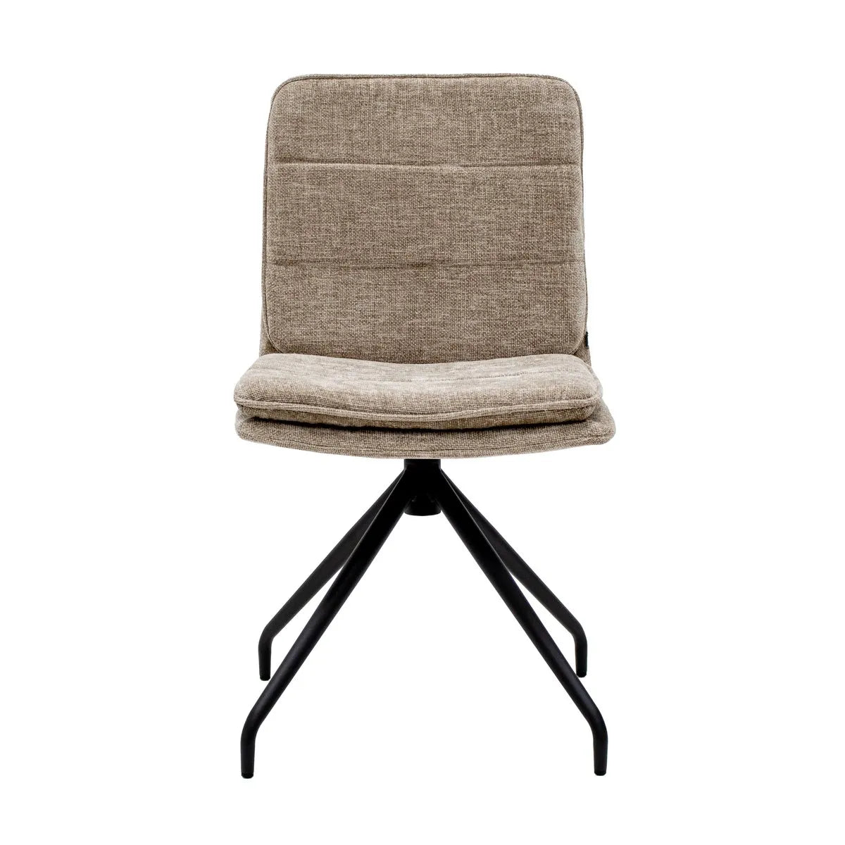 Esszimmerstuhl – Taupe Farbe, Texturstoff, 360° Drehfunktion - Aron | Kick Collection
