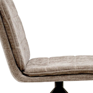 Esszimmerstuhl – Taupe Farbe, Texturstoff, 360° Drehfunktion - Aron | Kick Collection