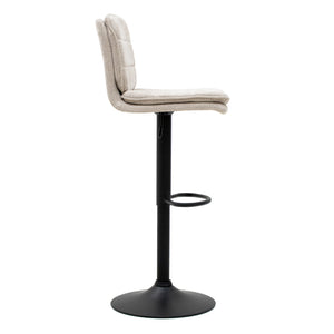 Barstuhl – Strukturstoff Bezug, Metallgestell, Champagne Farbe - Roan | Kick Collection