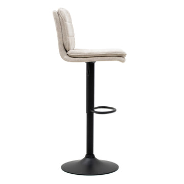 Barstuhl – Strukturstoff Bezug, Metallgestell, Champagne Farbe - Roan | Kick Collection