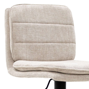 Barstuhl – Strukturstoff Bezug, Metallgestell, Champagne Farbe - Roan | Kick Collection