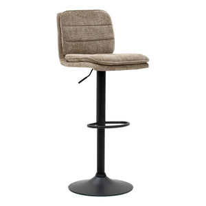 Barstuhl – Strukturstoff Bezug, Metallgestell, Taupe Farbe - Roan | Kick Collection
