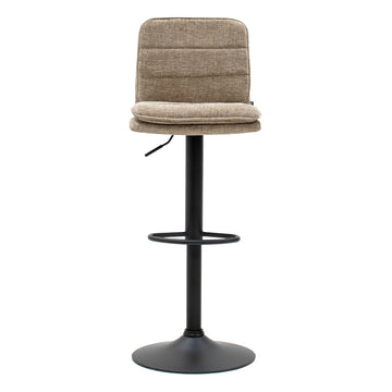 Barstuhl – Strukturstoff Bezug, Metallgestell, Taupe Farbe - Roan | Kick Collection