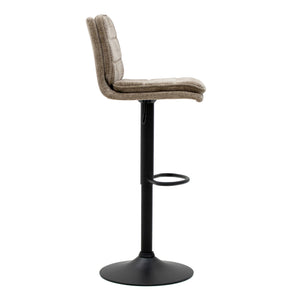 Barstuhl – Strukturstoff Bezug, Metallgestell, Taupe Farbe - Roan | Kick Collection