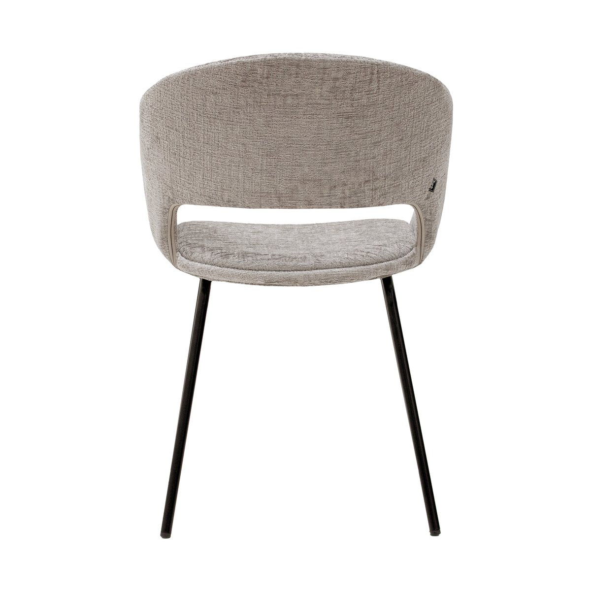 Esszimmerstuhl – Texture Stoff, Metall Gestell, Graue Farbe - Mette | Kick Collection