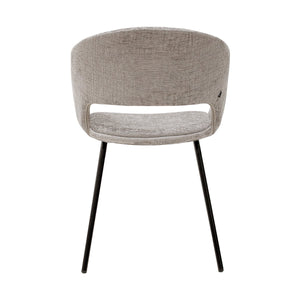 Esszimmerstuhl – Texture Stoff, Metall Gestell, Graue Farbe - Mette | Kick Collection
