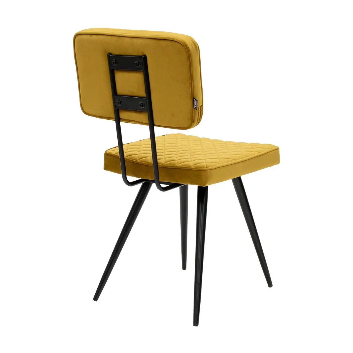 Esszimmerstuhl – Velvet Stoff, Rautensteppung, Goldene Farbe - Toby | Kick