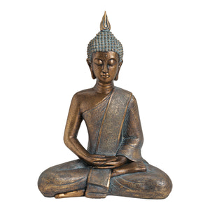 Dekofigur – Goldenes Poly, Buddha Figur | Wurm