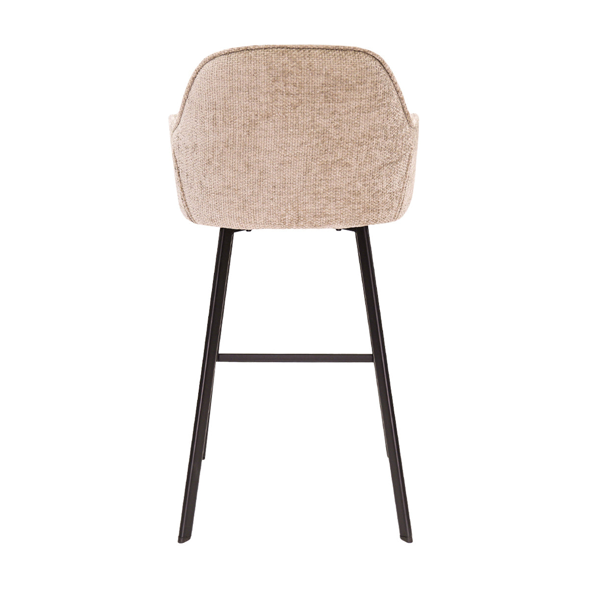 Barstuhl – Chenille Stoff, Metall Gestell, Champagne Farbe - Lynn | Kick Collection