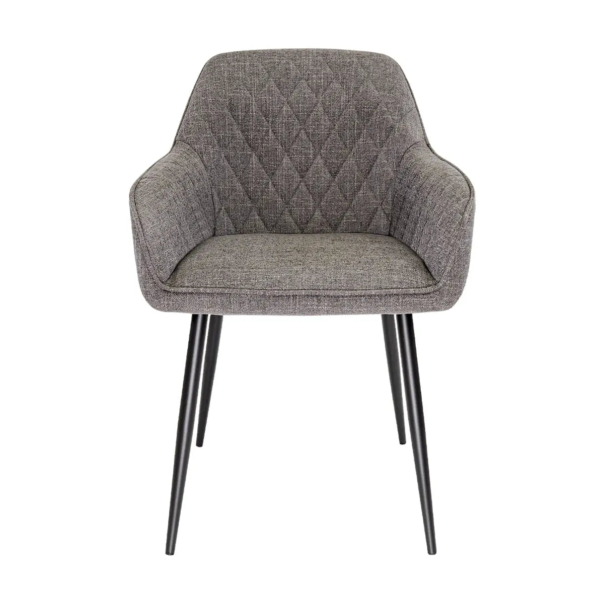 Esszimmerstuhl – Texture Stoff, Rautensteppung, Dunkelgraue Farbe - Jip | Kick Collection