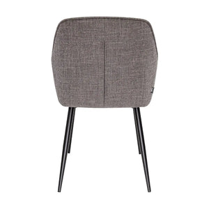 Esszimmerstuhl – Texture Stoff, Rautensteppung, Dunkelgraue Farbe - Jip | Kick Collection