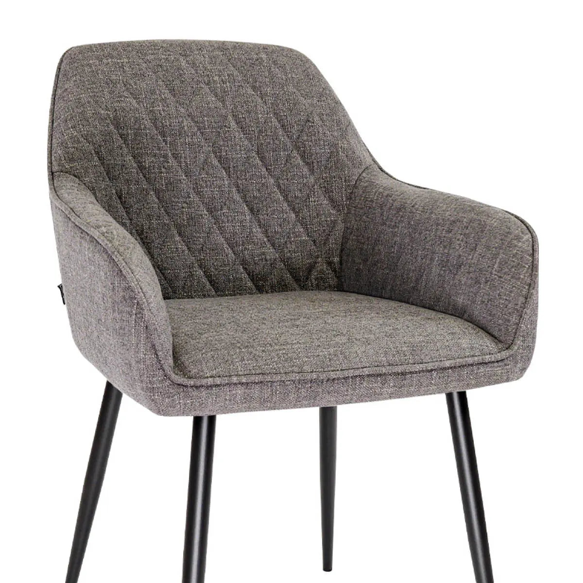 Esszimmerstuhl – Texture Stoff, Rautensteppung, Dunkelgraue Farbe - Jip | Kick Collection