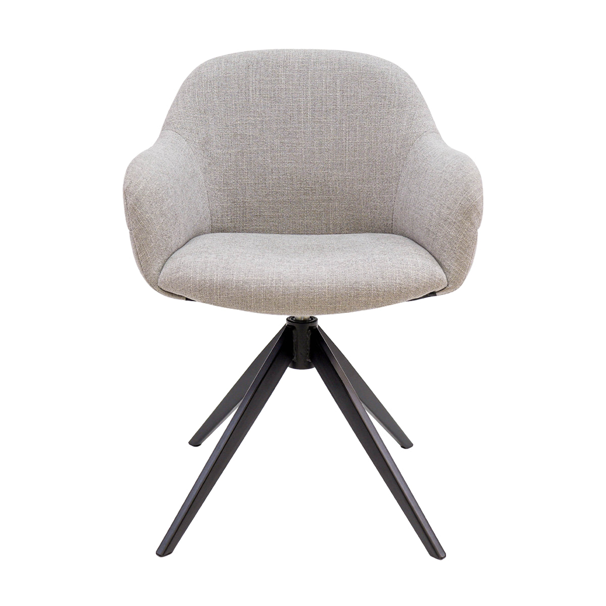 Drehstuhl – Strukturstoff Bezug, Drehbares Metallgestell, Graue Farbe - Noel | Kick Collection