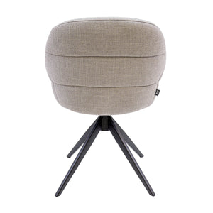 Drehstuhl – Strukturstoff Bezug, Drehbares Metallgestell, Graue Farbe - Noel | Kick Collection