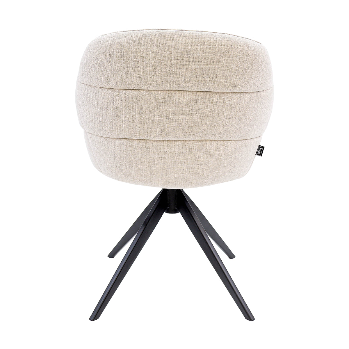 Drehstuhl – Strukturstoff Bezug, Drehbares Metallgestell, Champagne Farbe - Noel | Kick Collection