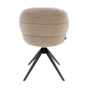 Drehstuhl – Strukturstoff Bezug, Drehbares Metallgestell, Taupe Farbe - Noel | Kick Collection