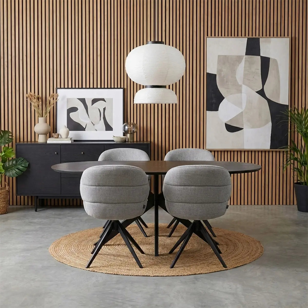 Drehstuhl – Strukturstoff Bezug, Drehbares Metallgestell, Taupe Farbe - Noel | Kick Collection
