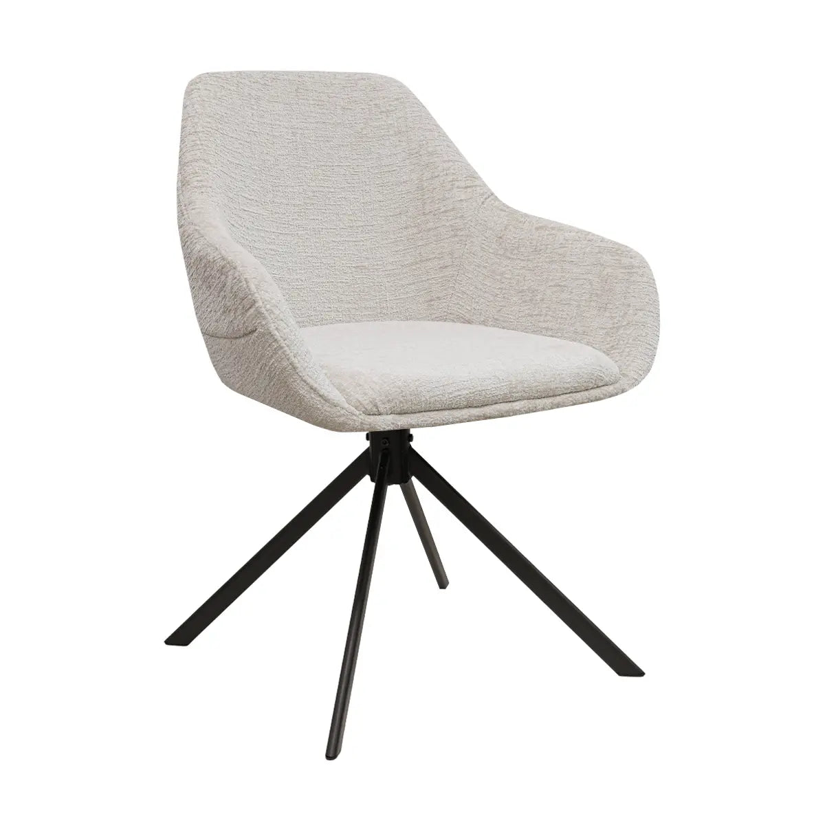 Drehstuhl – Texture Stoff, 360° Drehfunktion, Champagner Farbe - Jule | Kick Collection