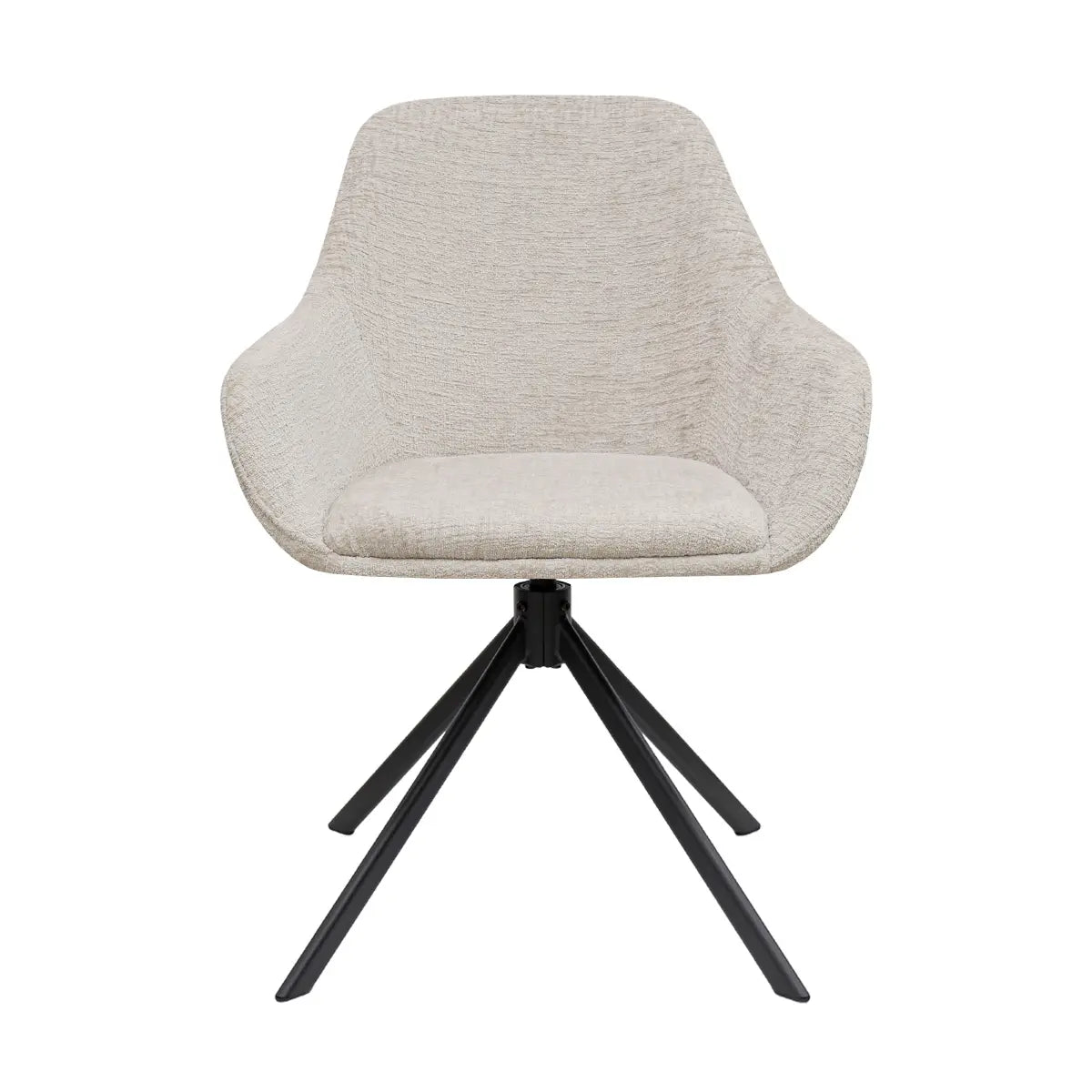 Drehstuhl – Texture Stoff, 360° Drehfunktion, Champagner Farbe - Jule | Kick Collection