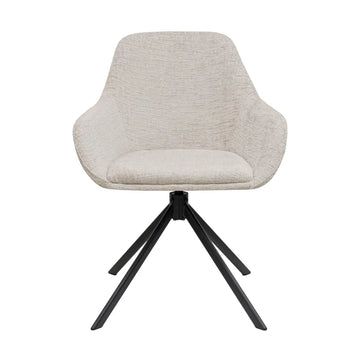Drehstuhl – Texture Stoff, 360° Drehfunktion, Champagner Farbe - Jule | Kick Collection