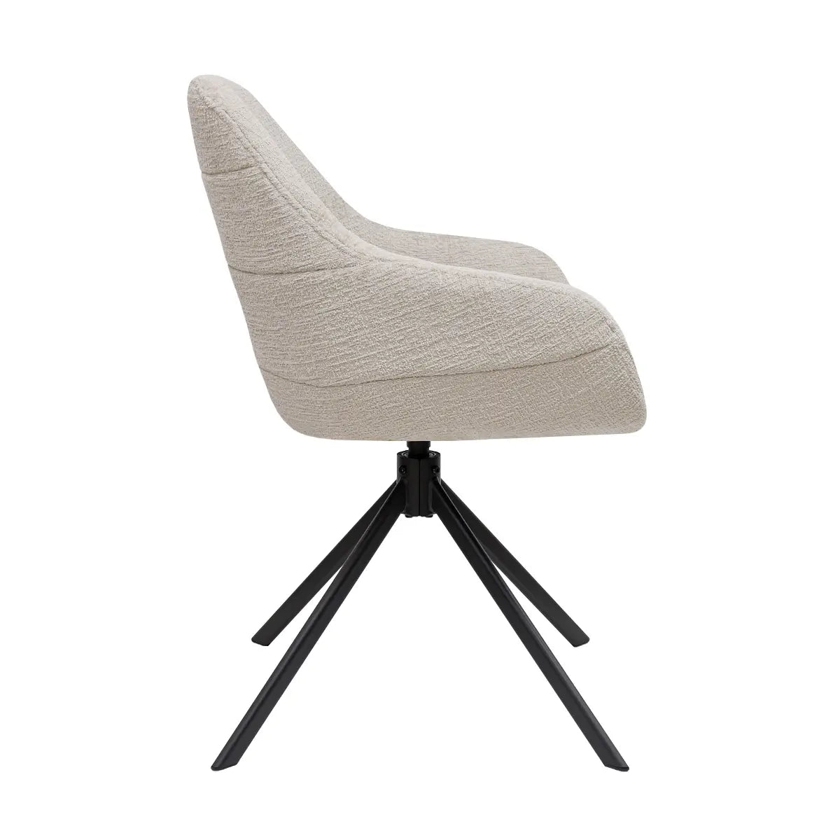 Drehstuhl – Texture Stoff, 360° Drehfunktion, Champagner Farbe - Jule | Kick Collection