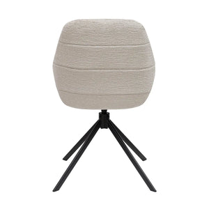Drehstuhl – Texture Stoff, 360° Drehfunktion, Champagner Farbe - Jule | Kick Collection