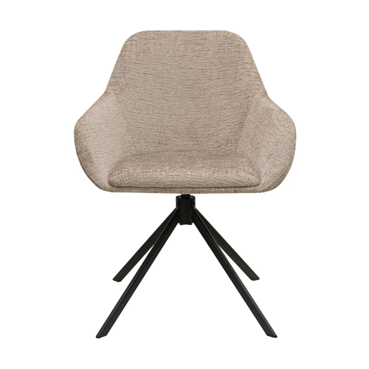 Drehstuhl – Texture Stoff, 360° Drehfunktion, Beige Farbe - Jule | Kick Collection