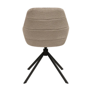 Drehstuhl – Texture Stoff, 360° Drehfunktion, Beige Farbe - Jule | Kick Collection