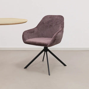 Drehstuhl – Texture Stoff, 360° Drehfunktion, Lila Farbe - Jule | Kick Collection