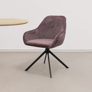Drehstuhl – Texture Stoff, 360° Drehfunktion, Lila Farbe - Jule | Kick Collection