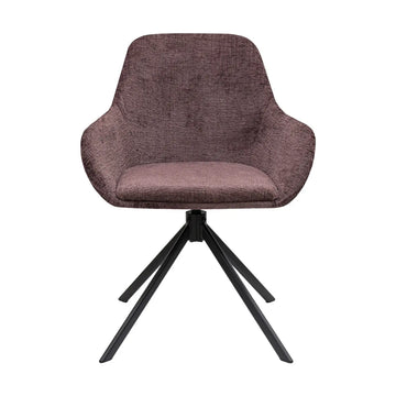 Drehstuhl – Texture Stoff, 360° Drehfunktion, Lila Farbe - Jule | Kick Collection