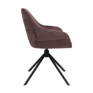 Drehstuhl – Texture Stoff, 360° Drehfunktion, Lila Farbe - Jule | Kick Collection