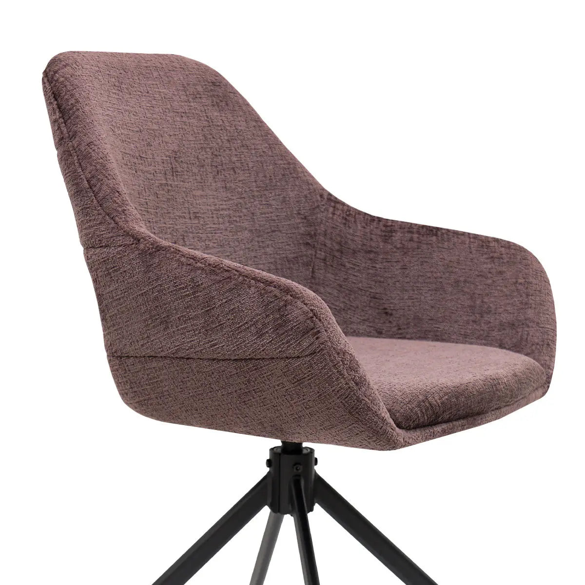 Drehstuhl – Texture Stoff, 360° Drehfunktion, Lila Farbe - Jule | Kick Collection