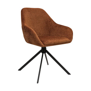Drehstuhl – Texture Stoff, 360° Drehfunktion, Terra Farbe - Jule | Kick Collection