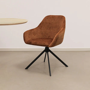 Drehstuhl – Texture Stoff, 360° Drehfunktion, Terra Farbe - Jule | Kick Collection