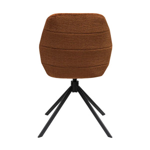 Drehstuhl – Texture Stoff, 360° Drehfunktion, Terra Farbe - Jule | Kick Collection