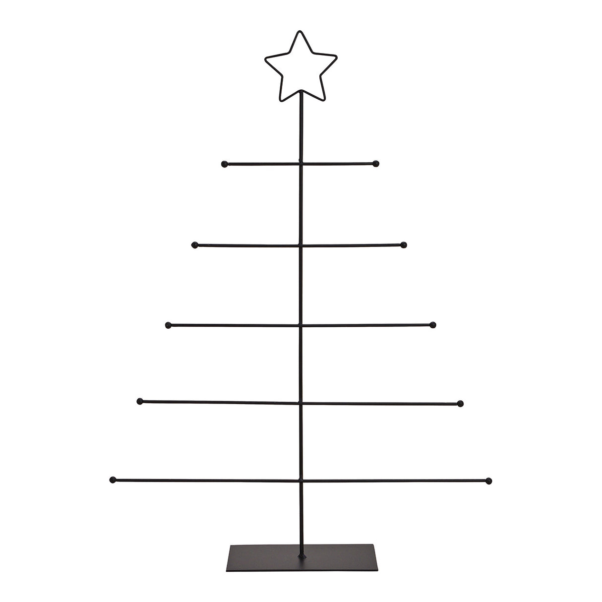 Aufsteller Metall-Tannenbaum-Silhouette, Schwarzes Industrie-Design, Weihnachtsdeko | Wurm
