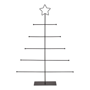 Aufsteller Metall-Tannenbaum-Silhouette, Schwarzes Industrie-Design, Weihnachtsdeko | Wurm