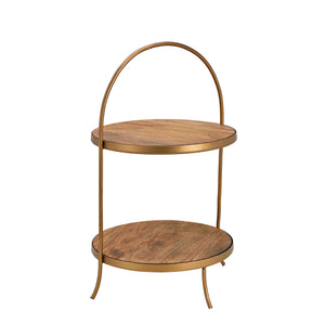 Etagere aus Mangoholz & Metall, Warmbraun, Stabil | Wurm