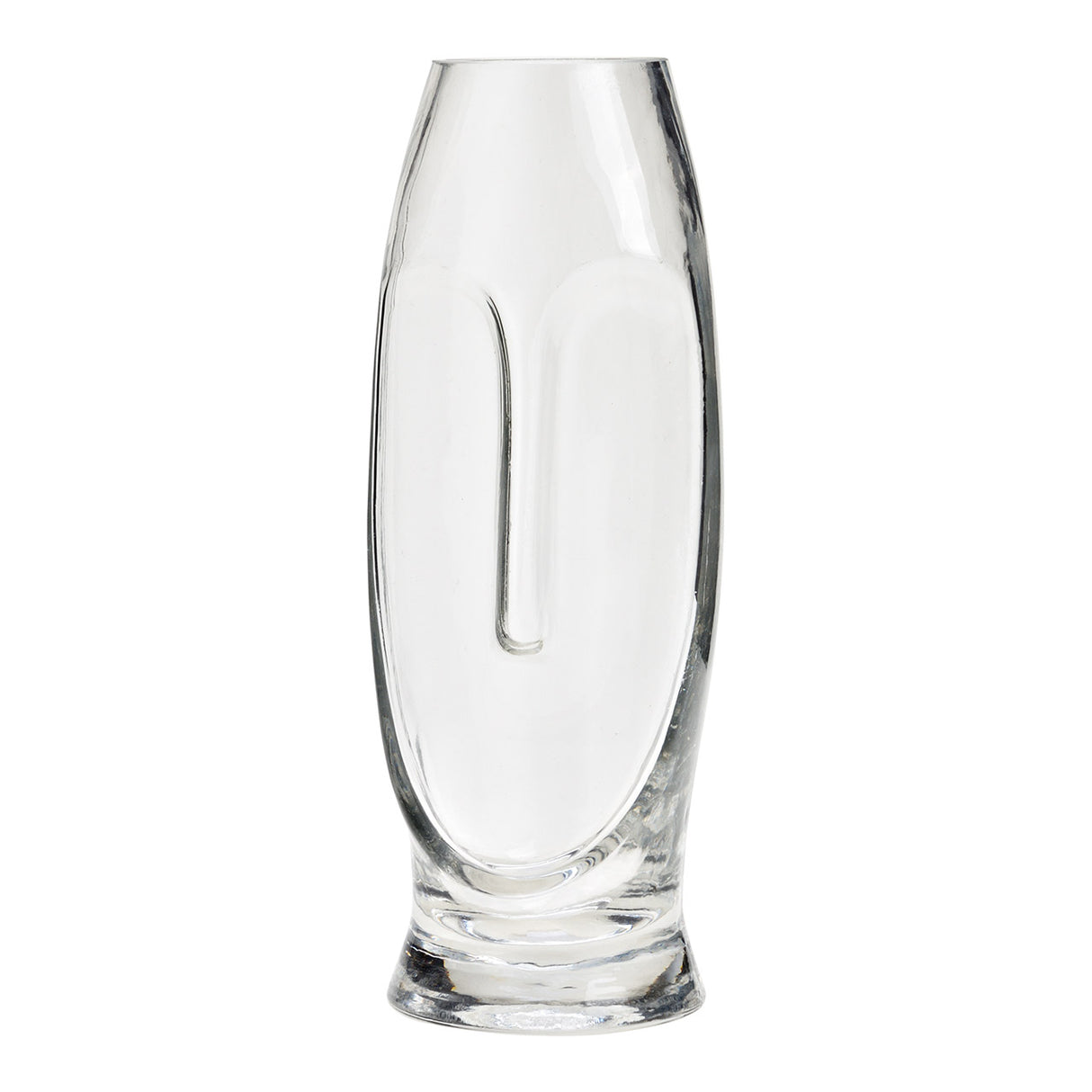 Vase Künstlerisches Gesicht-Design, Transparentes Glas, Minimalistisch- Gesicht | Wurm