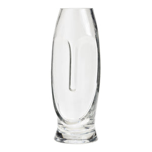 Vase Künstlerisches Gesicht-Design, Transparentes Glas, Minimalistisch- Gesicht | Wurm