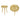 Table with gold-colored metal finish, minimalist design & robust construction | Worm